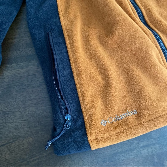 COLUMBIA Orange Fleece Jacket Titanium - Picture 12 of 14